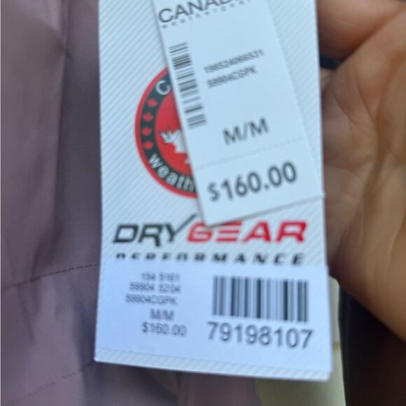 NWT Canada Weather Gear DryGear Performance Jacket, Dusty Rose/Mauve, Size M. - Picture 2 of 14